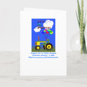 Grüner Traktor mit Balloons-Party Einladung (Rückseite)