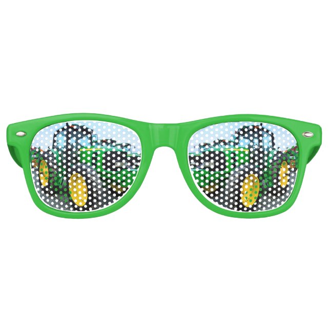 Grüner Traktor Partybrille (Vorderseite)
