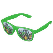 Grüner Traktor Partybrille (Schrägansicht)