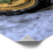 Grüner Traktor Poster (Ecke)