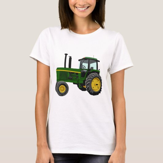 Grüner Traktor T-Shirt (Vorderseite)