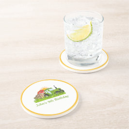 Grüner Traktor | Thema Landwirtschaft Geburtstagsp Getränkeuntersetzer