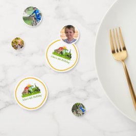 Grüner Traktor | Thema Landwirtschaft Geburtstagsp Konfetti