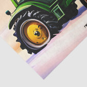 Grüner Traktor und Roter Stall Seidenpapier (Detail)