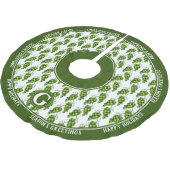 Grüner Traubenbaumrock Polyester Weihnachtsbaumdecke (Schrägansicht)