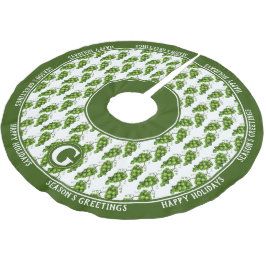 Grüner Traubenbaumrock Polyester Weihnachtsbaumdecke