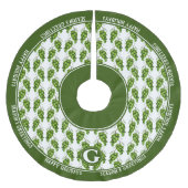 Grüner Traubenbaumrock Polyester Weihnachtsbaumdecke (Vorderseite)