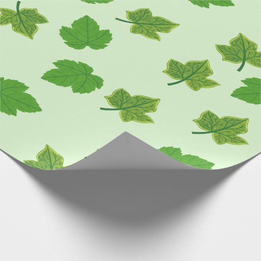 Grüner Traubenleaf Geschenkpapier (Ecke)