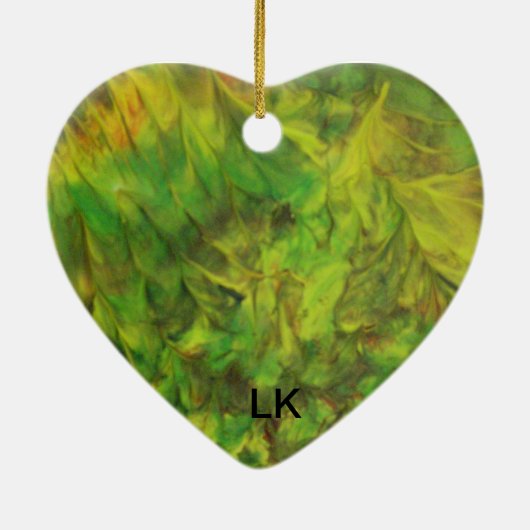 grüner Traum Keramikornament (Hinten)