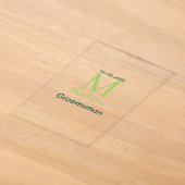 grüner Trauzeuge Name Buchstabe Datum männlich Pas Acryleinladungen (Ablage )
