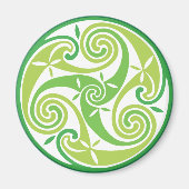 Grüner Triskel Magnet (Vorne)