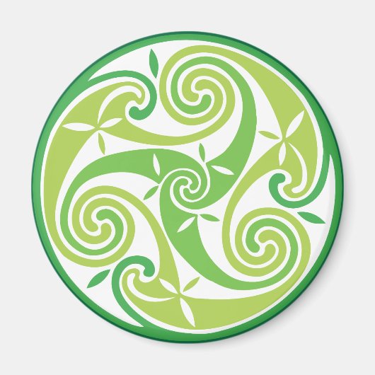 Grüner Triskel Magnet (Vorne)