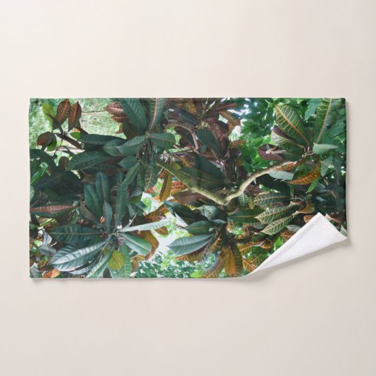 Grüner Tropenwald Badhandtuch Set (Handtuch)