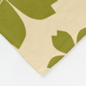 Grüner tropischer Blütensommer Fleecedecke (Ecke)