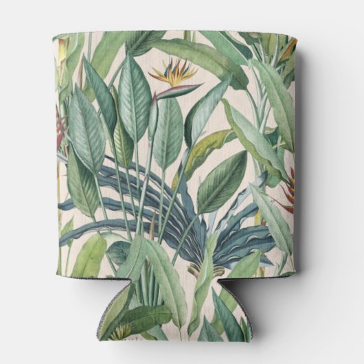 Grüner Tropischer Dschungel Banana Tree Strelitzia Dosenkühler (Rückseite)