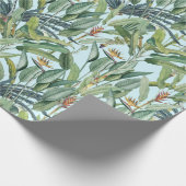 Grüner Tropischer Dschungel Banana Tree Strelitzia Geschenkpapier (Ecke)