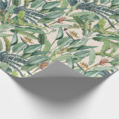 Grüner Tropischer Dschungel Banana Tree Strelitzia Geschenkpapier (Ecke)