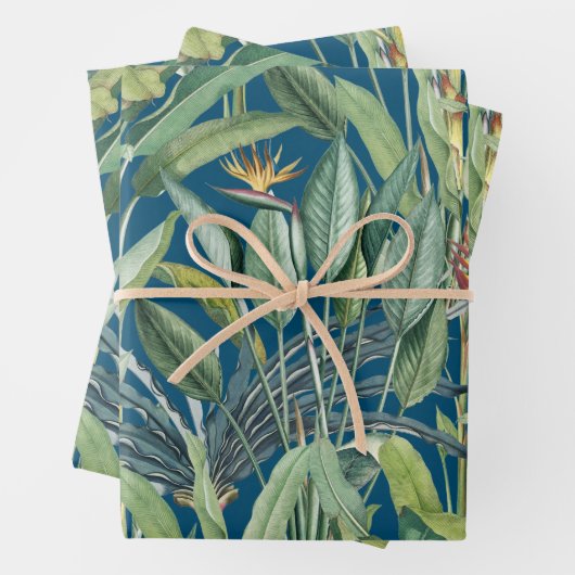 Grüner Tropischer Dschungel Banana Tree Strelitzia Geschenkpapier Set (Beispiel)