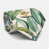 Grüner Tropischer Dschungel Banana Tree Strelitzia Krawatte (Gerollt)