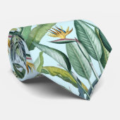 Grüner Tropischer Dschungel Banana Tree Strelitzia Krawatte (Gerollt)