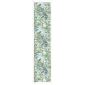 Grüner Tropischer Dschungel Banana Tree Strelitzia Kurzer Tischläufer (Vorderseite)