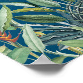 Grüner Tropischer Dschungel Banana Tree Strelitzia Poster (Ecke)