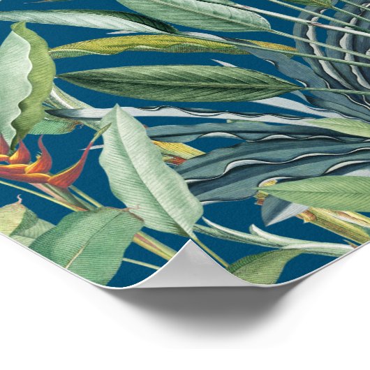 Grüner Tropischer Dschungel Banana Tree Strelitzia Poster (Ecke)