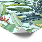Grüner Tropischer Dschungel Banana Tree Strelitzia Poster (Ecke)