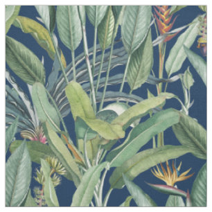 Grüner Tropischer Dschungel Banana Tree Strelitzia Stoff