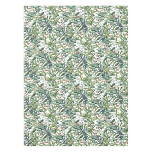 Grüner Tropischer Dschungel Banana Tree Strelitzia Tischdecke (Vorderseite)