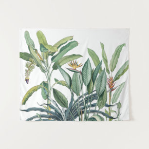 Grüner Tropischer Dschungel Banana Tree Strelitzia Wandteppich