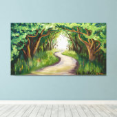 Grüner Tunnel Leinwanddruck (Insitu (Holzboden))