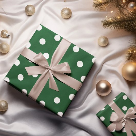 Grüner Tupfen Geschenkpapier