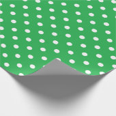 Grüner Tupfen Geschenkpapier (Ecke)