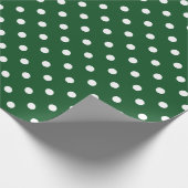 Grüner Tupfen Geschenkpapier (Ecke)