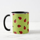 Grüner Tupfen-Marienkäfer Tasse (Links)
