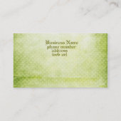 Grüner Tupfen Visitenkarte (Rückseite)