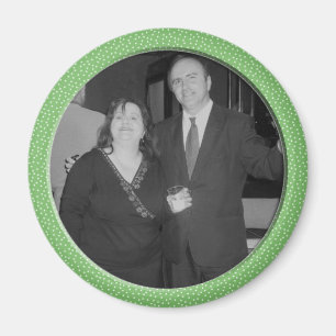 grüner Tupfenrahmen Magnet