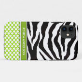 Grüner Tupfenzebra-Streifen iPhone 5 Kasten Case-Mate iPhone Hülle (Rückseite (Horizontal))