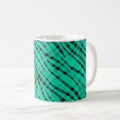 Grüner Türkis-Tiger-Abstract-Druck Kaffeetasse (VorderseiteRechts)