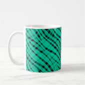 Grüner Türkis-Tiger-Abstract-Druck Kaffeetasse (Links)