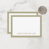 Grüner Typografischer Name Mitteilungskarte (Vorderseite/Rückseite Beispiel)