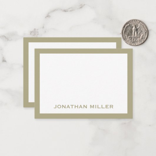 Grüner Typografischer Name Mitteilungskarte (Vorderseite/Rückseite Beispiel)