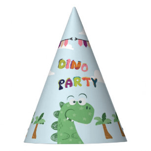 Grüner Tyrannosaurus Rex/T-Rex Geburtstag Partyhütchen