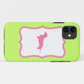 Grüner u. rosa Dackelkasten Case-Mate iPhone Hülle (Rückseite (Horizontal))