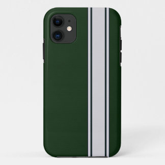 Grüner u. weißer Kohlenstoff-Faser-Streifen iPhone Case-Mate iPhone Hülle