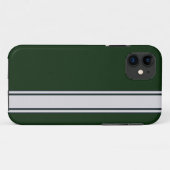Grüner u. weißer Kohlenstoff-Faser-Streifen iPhone Case-Mate iPhone Hülle (Rückseite (Horizontal))