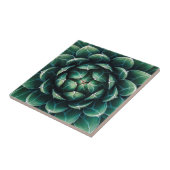 Grüner u. weißer Succulent Fliese (Seite)