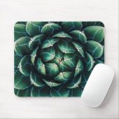 Grüner u. weißer Succulent Mousepad (Mit Mouse)
