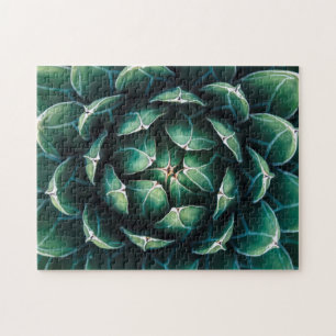 Grüner u. weißer Succulent Puzzle